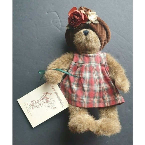 Boyds Bears Lizzie Wishkabibble 10" Tags Teddy Plaid Dress Archive Collection - Picture 2 of 10